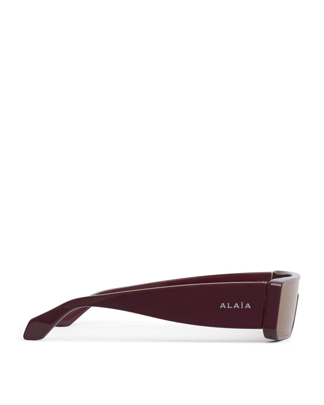 Alaïa Pink Acetate Rectangle Mask Sunglasses