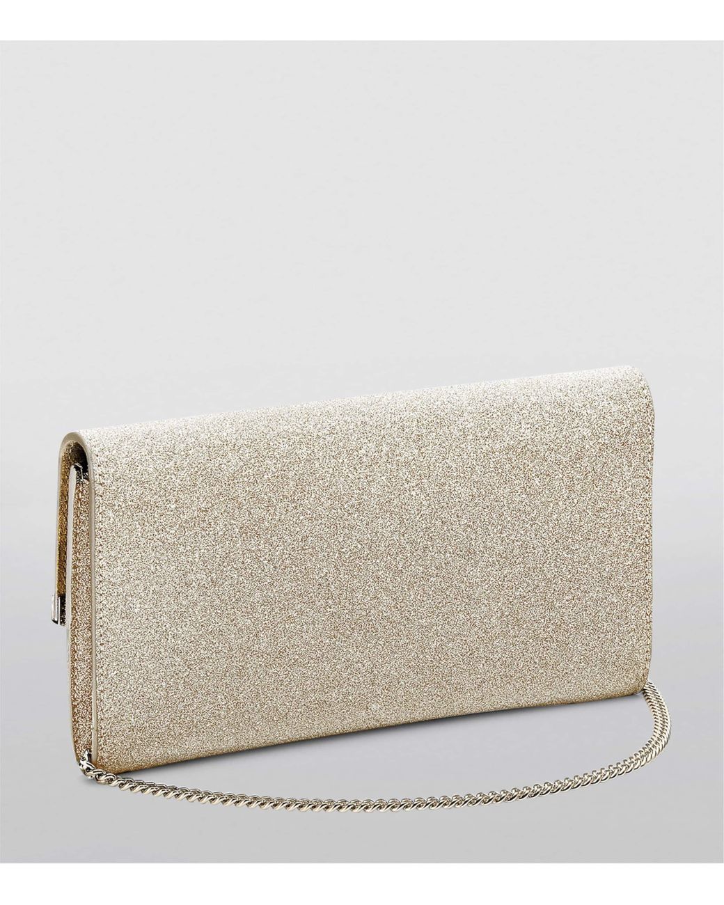 Jimmy Choo Natural Glitter Emmie Clutch Bag