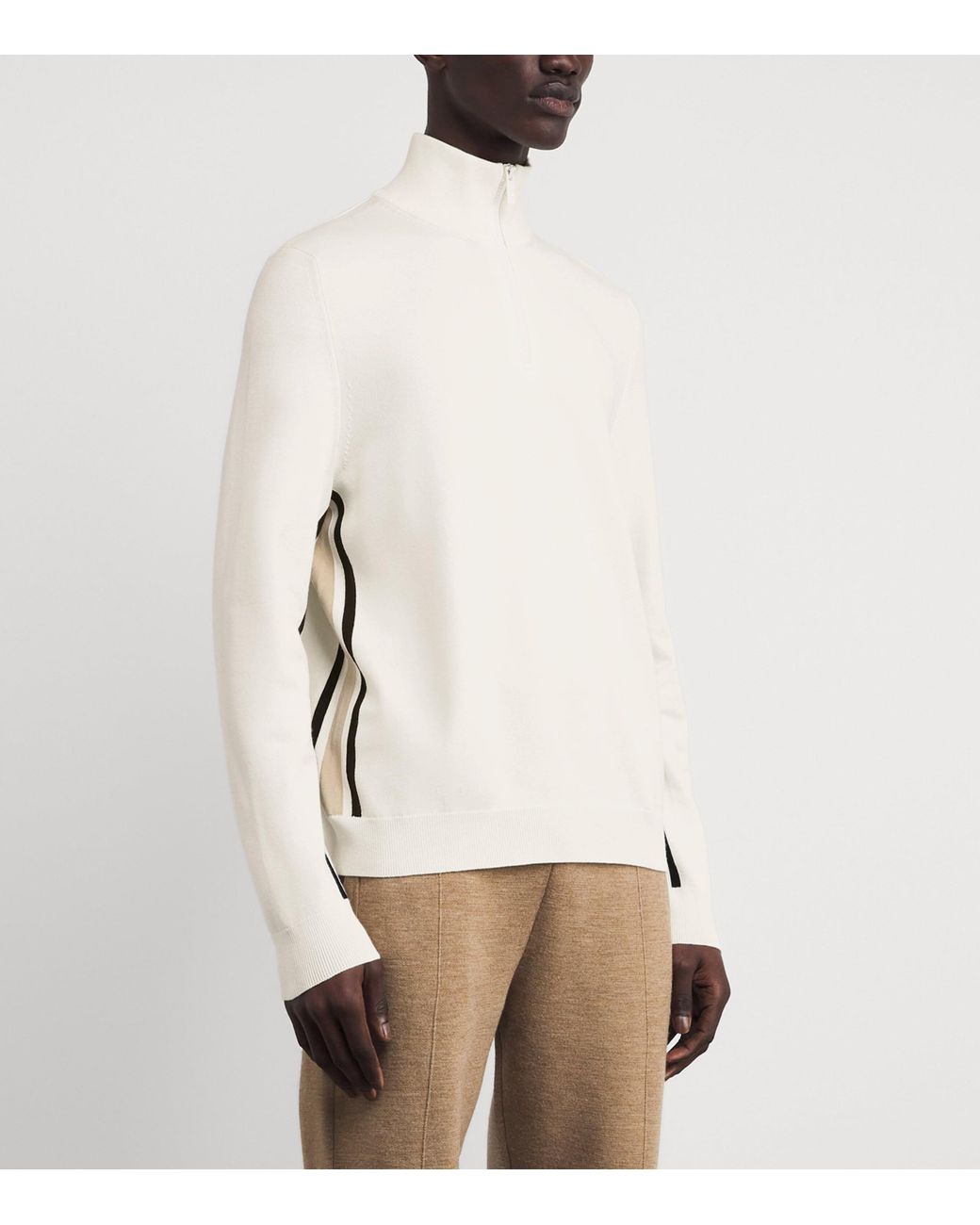 Fusalp White Half-Zip Natom Sweater for men