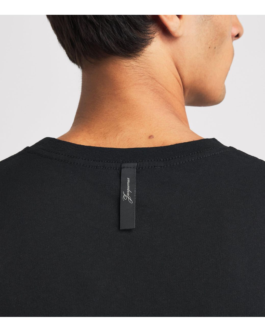 Jacquemus Black Cotton-Hemp Logo Long-Sleeve T-Shirt for men