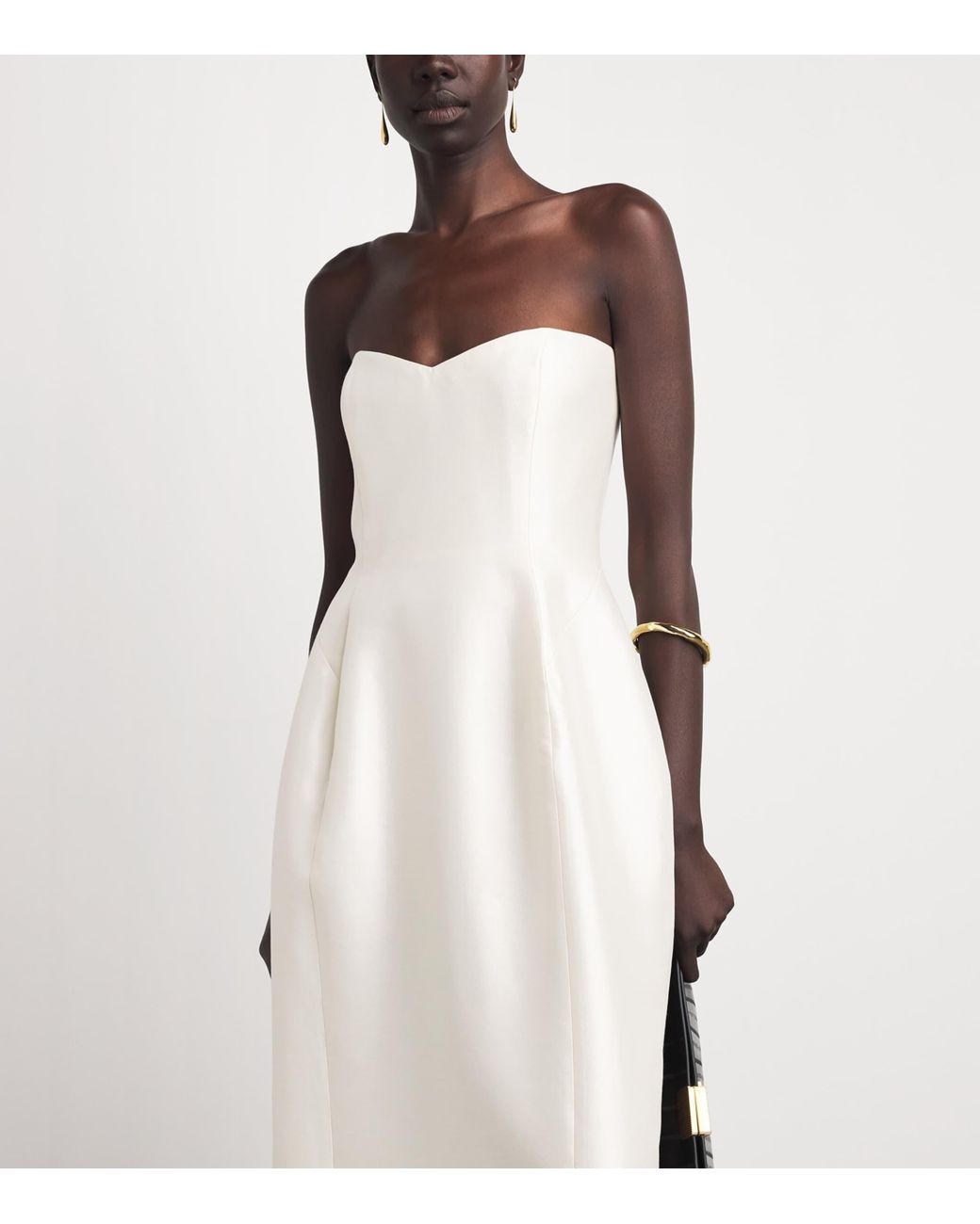 Camilla & Marc White Wool-Silk Sona Maxi Dress