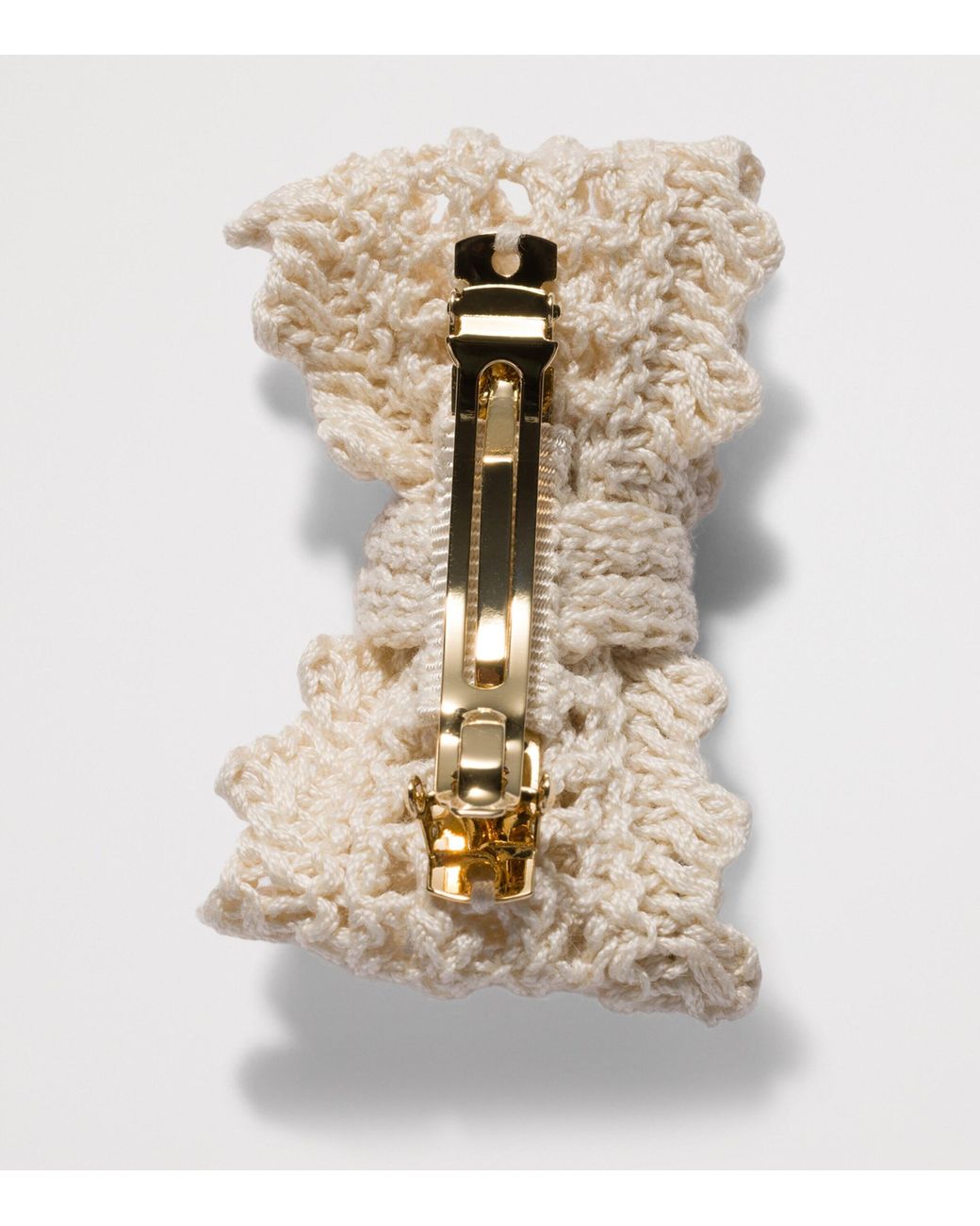 Miu Miu Natural Crochet Bow Hair Clip