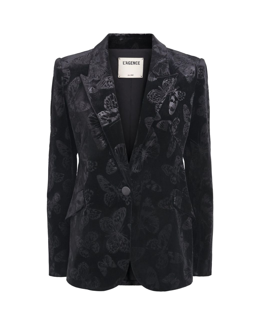 L'Agence Black Velvet Chamberlain Blazer