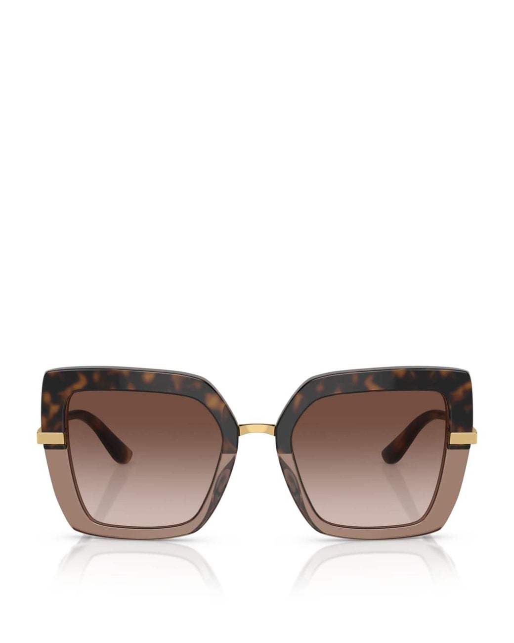 Dolce & Gabbana Brown Tortoiseshell Square Sunglasses