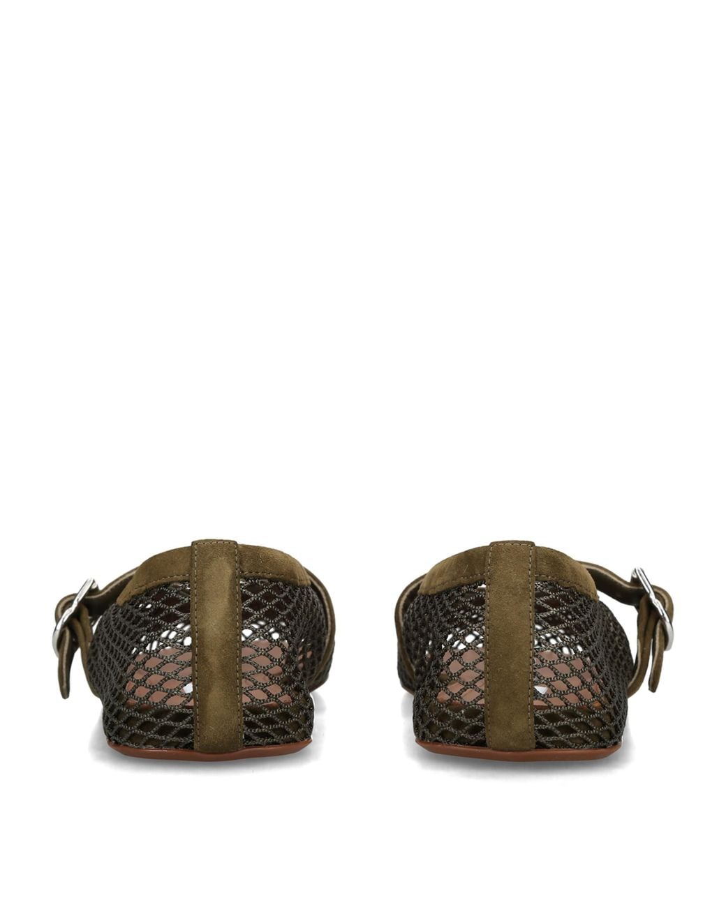 Alaïa Green Suede Mesh Ballet Flats