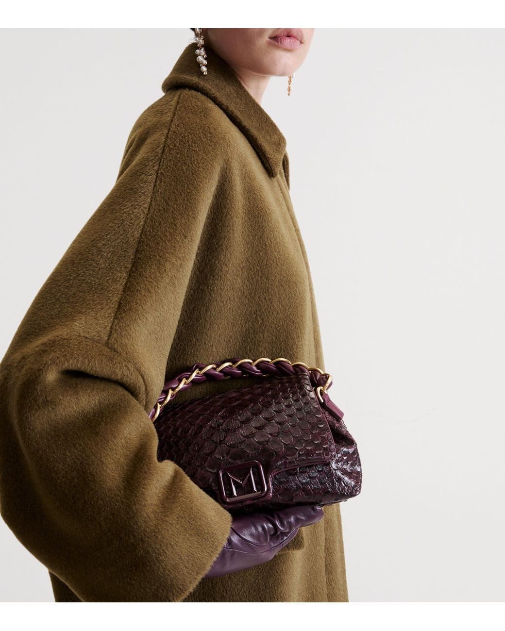 Marella Purple Large Le Muse Clutch Bag