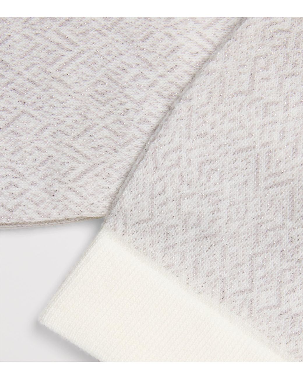 Falke White Wool-Blend Snow Glitter Knee-High Socks