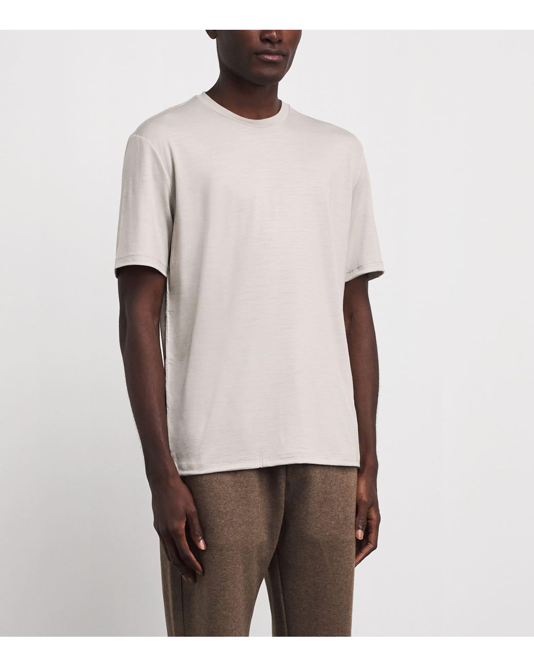 Herno White Wool Logo T-Shirt for men