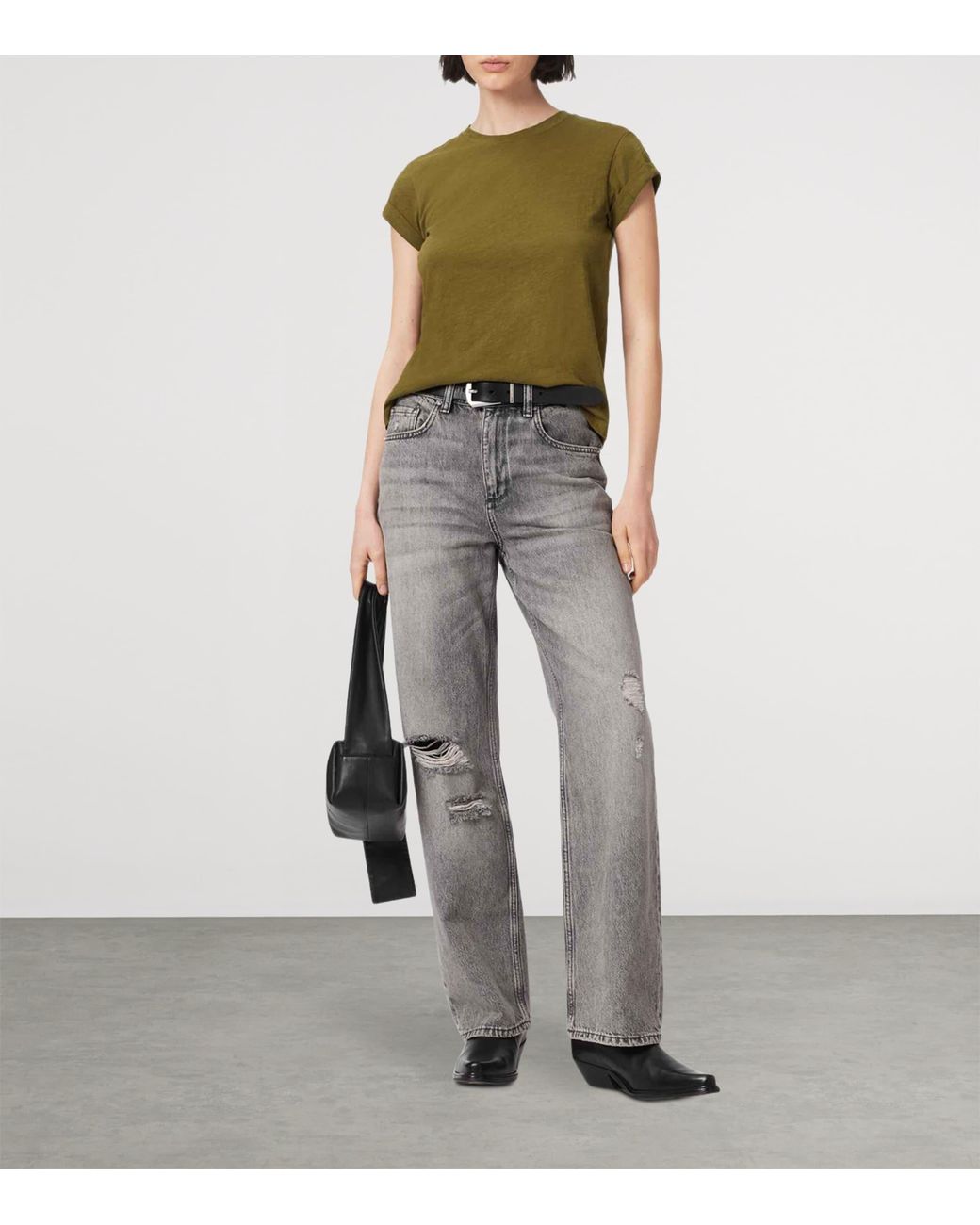 AllSaints Green Organic Cotton Anna T-Shirt