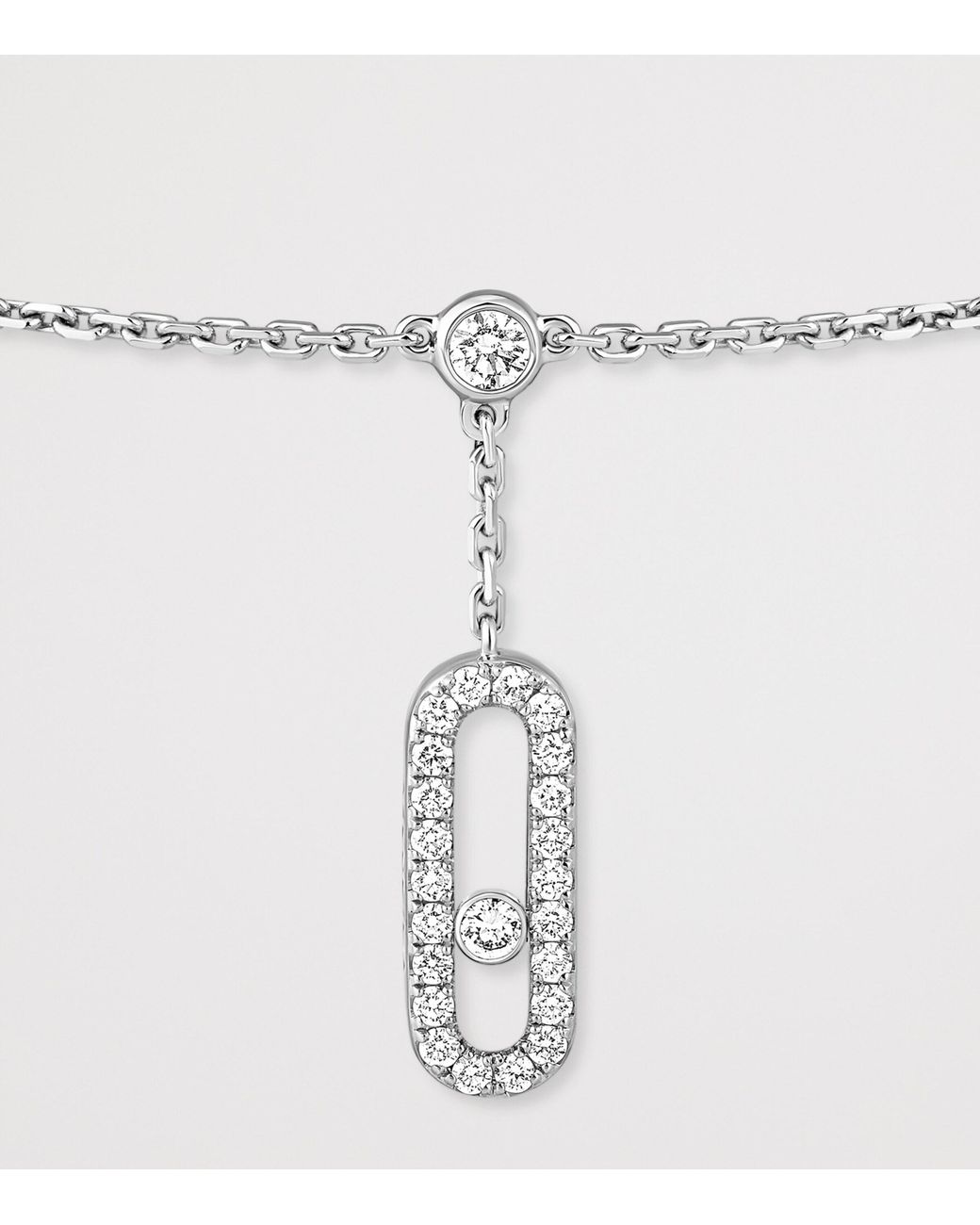 Messika White Move Uno And Pavé Diamond Anklet