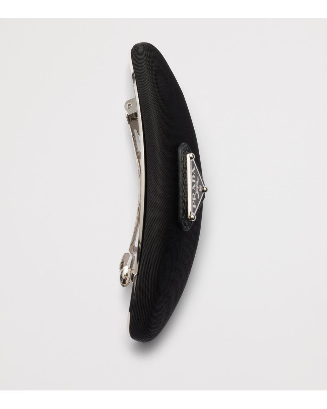 Prada Black Re-Nylon Logo Hair Clip