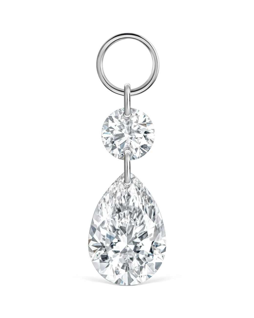 Maria Tash White Grand Floating Double Diamond Single Earring