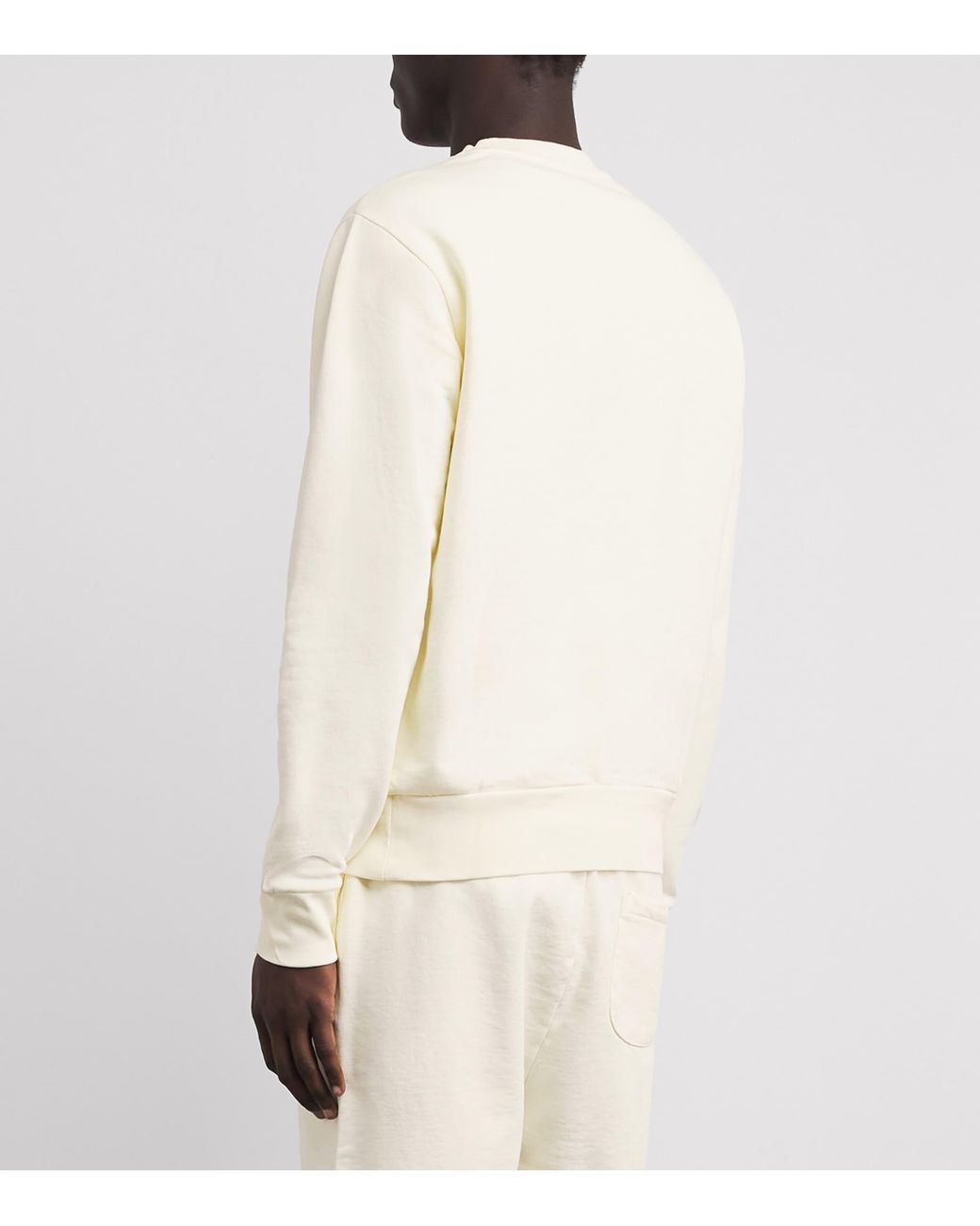 Polo Ralph Lauren White Cotton Loopback Fleece Sweatshirt for men