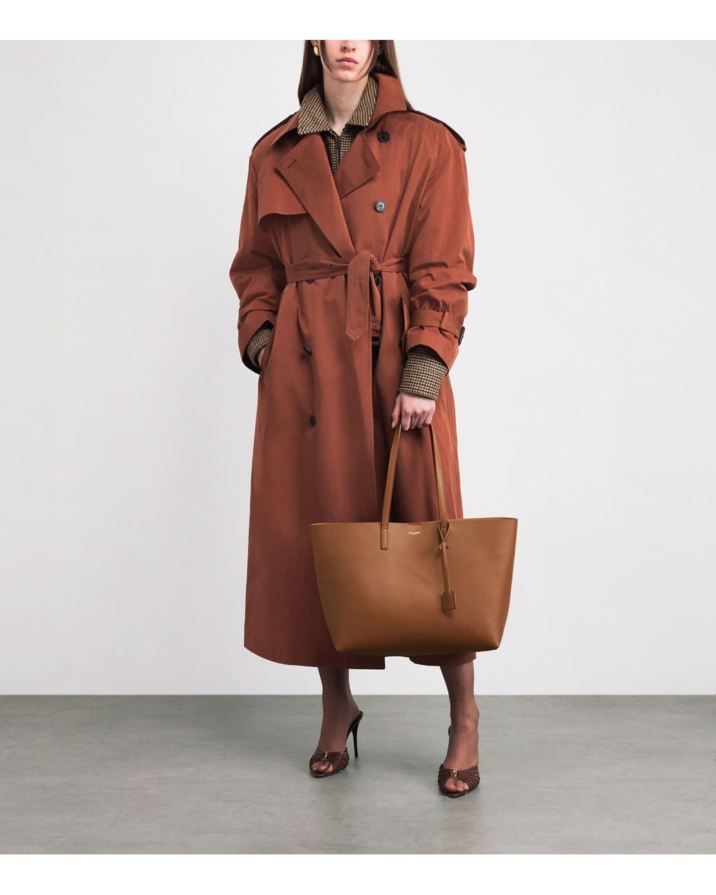 Saint Laurent Brown East/West Shopper Bag