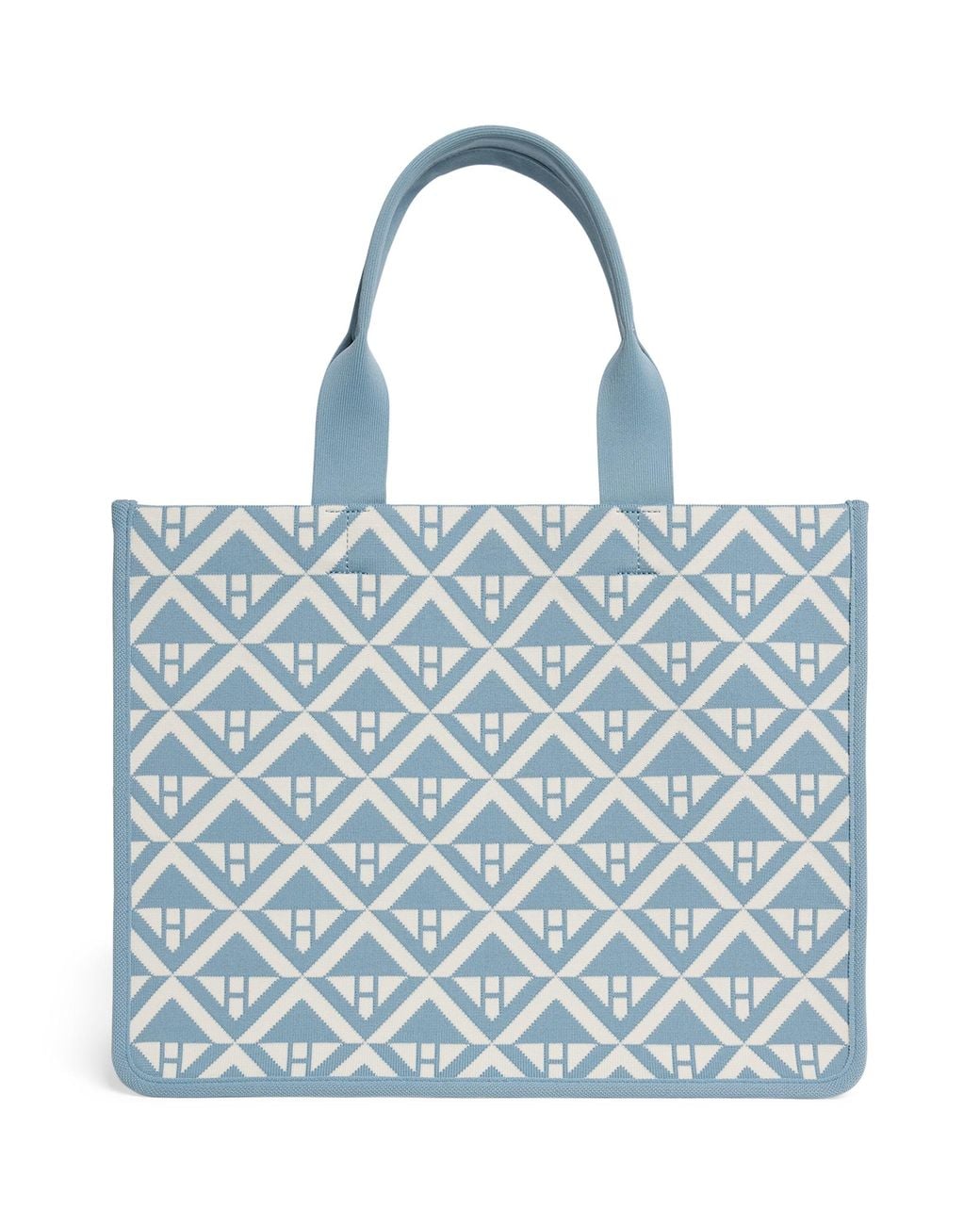 Harrods Blue Medium Geometric Tote Bag