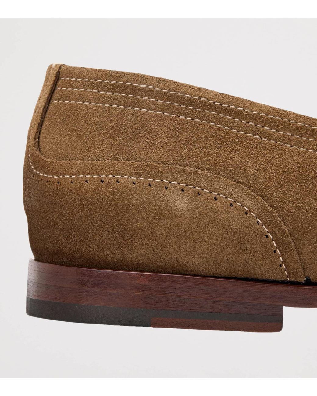 AllSaints Brown Suede Jules Stitch Loafers for men