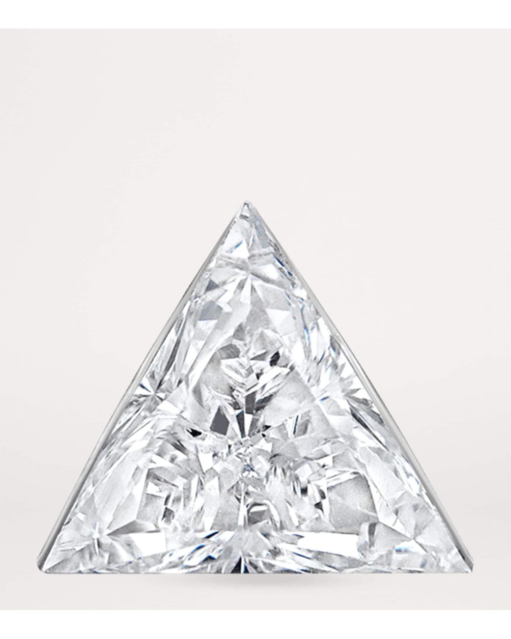 Maria Tash White Invisible Set Triangle Diamond Threaded Stud Earring