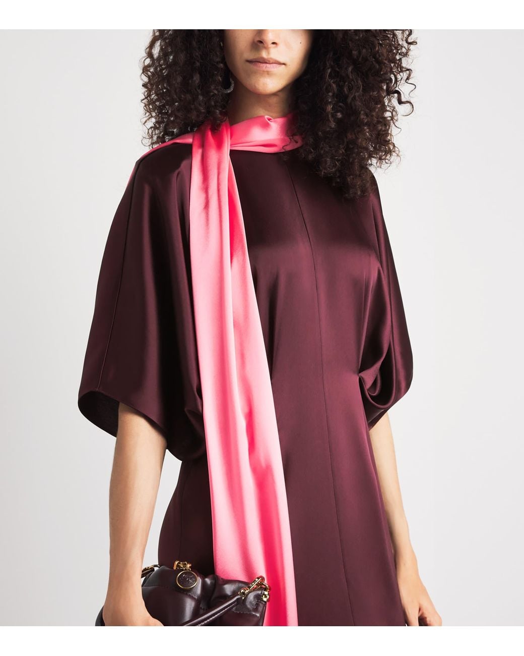 Roksanda Red Satin Sami Scarf Maxi Dress