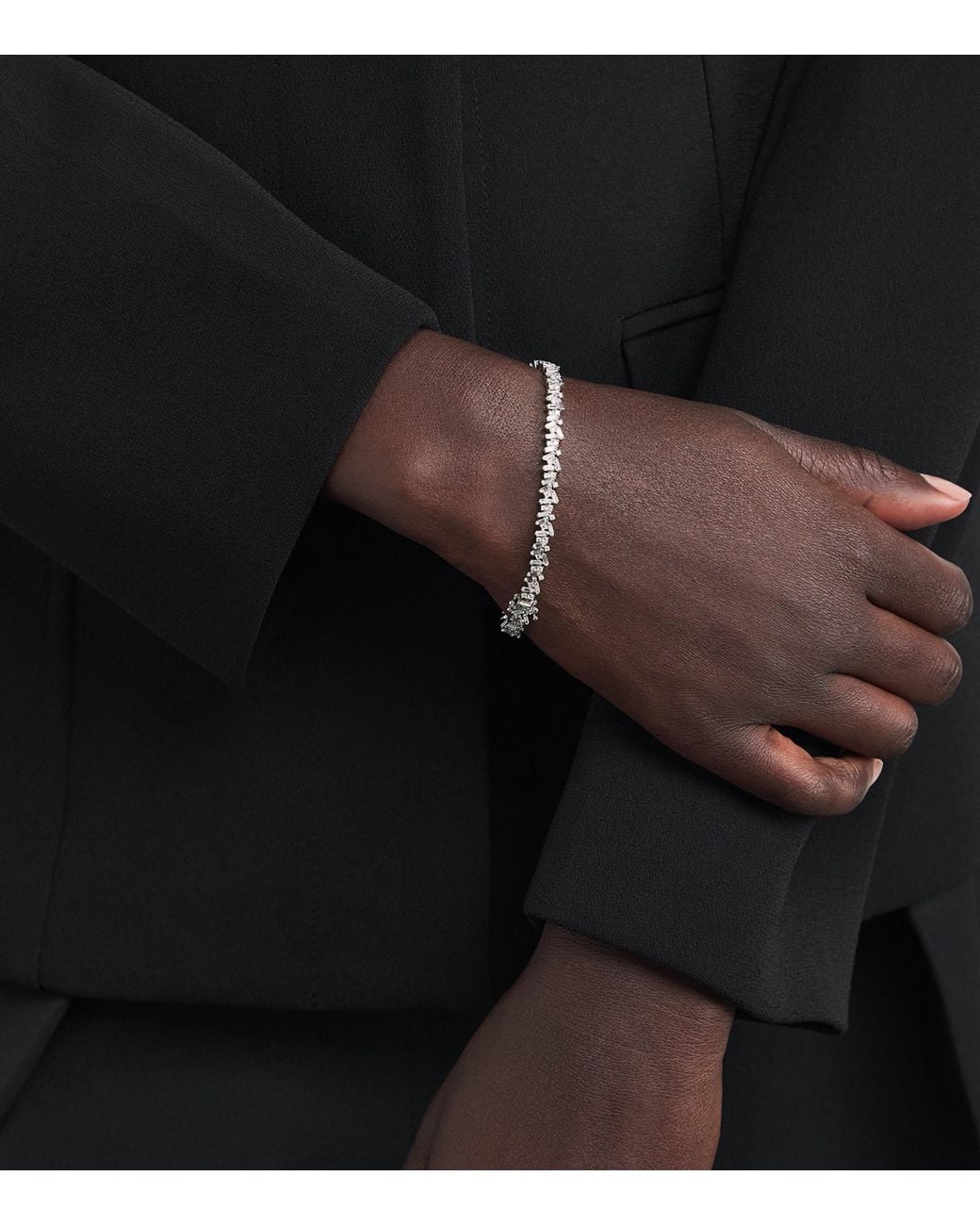 Suzanne Kalan White And Diamond Classic Icon Tennis Bracelet