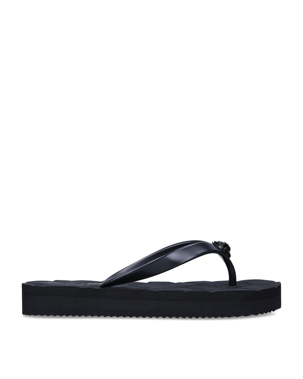 Kurt Geiger Black Kensington Q Two-Post Rubber Flip Flops