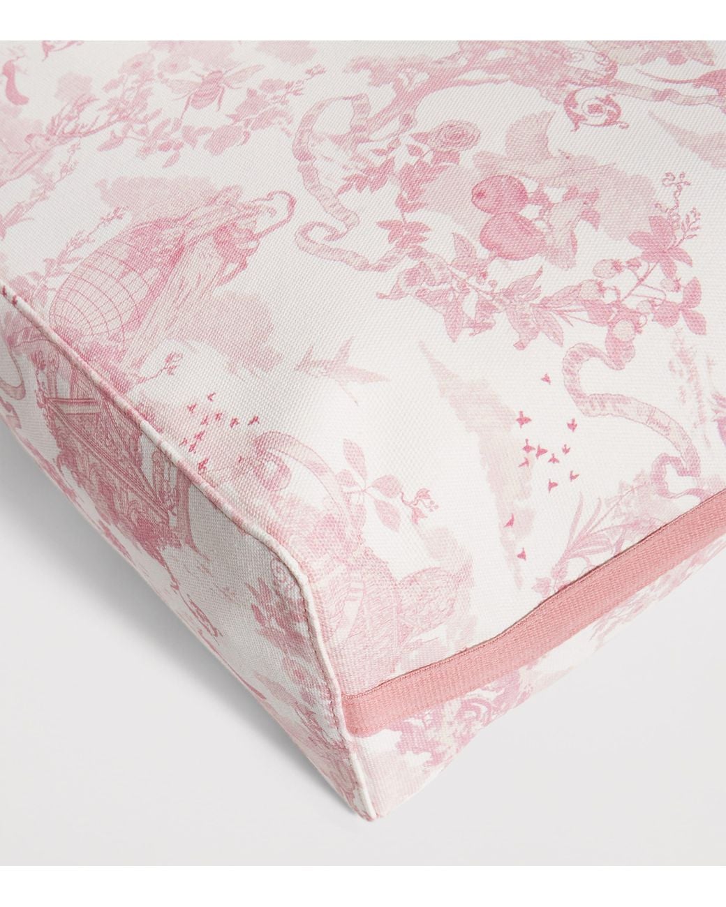 Harrods Pink Medium Toile Print Tote Bag