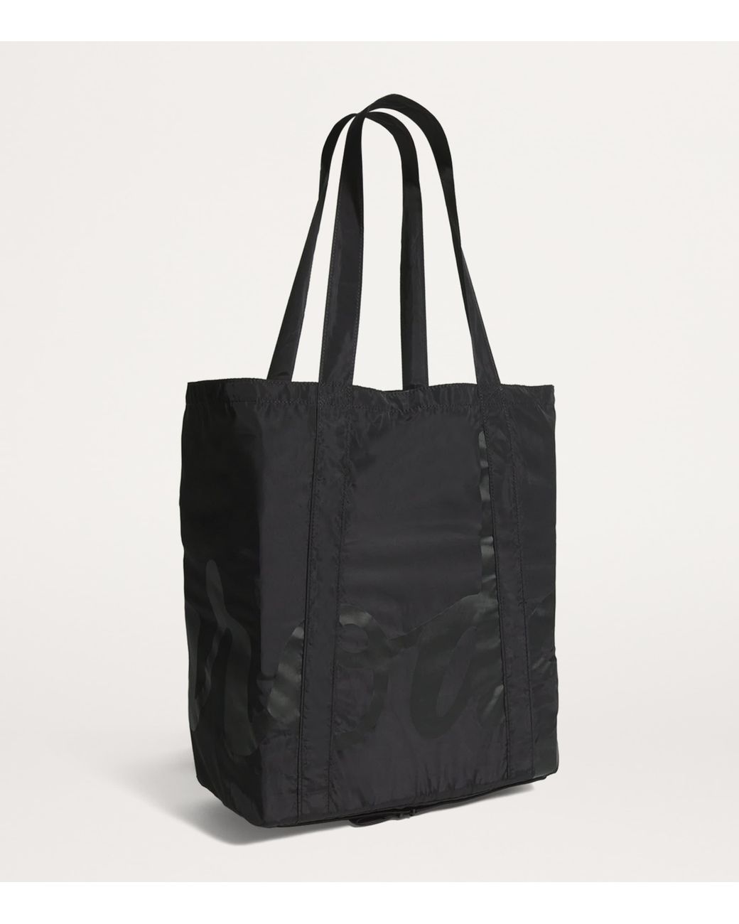 Harrods Black Logo Pocket Shopper Bag