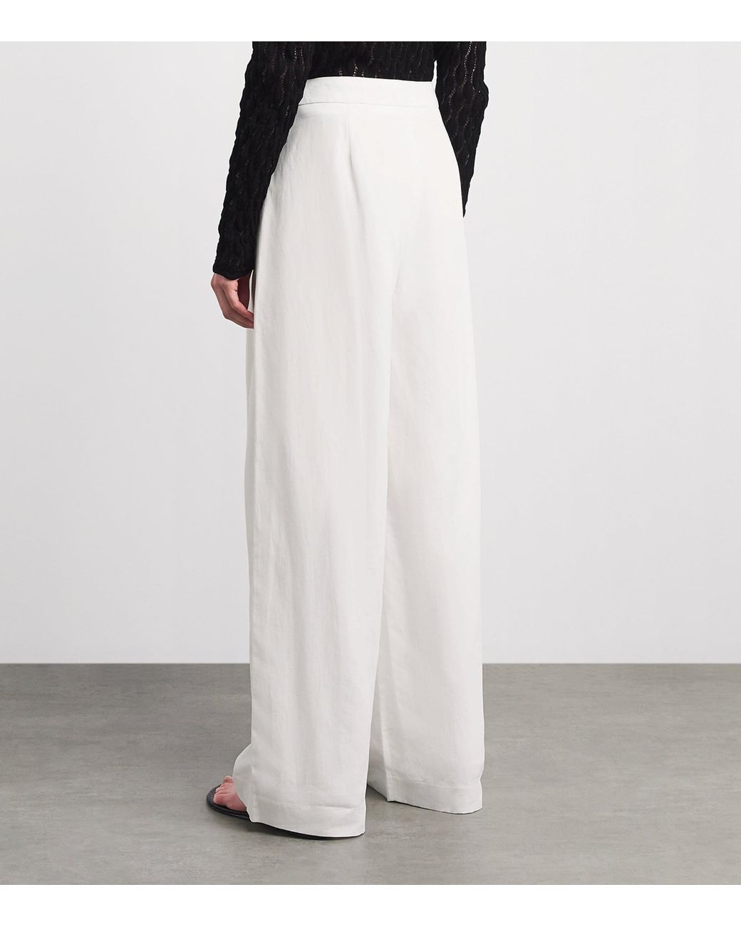Rag & Bone White Chappell Wide-Leg Trousers