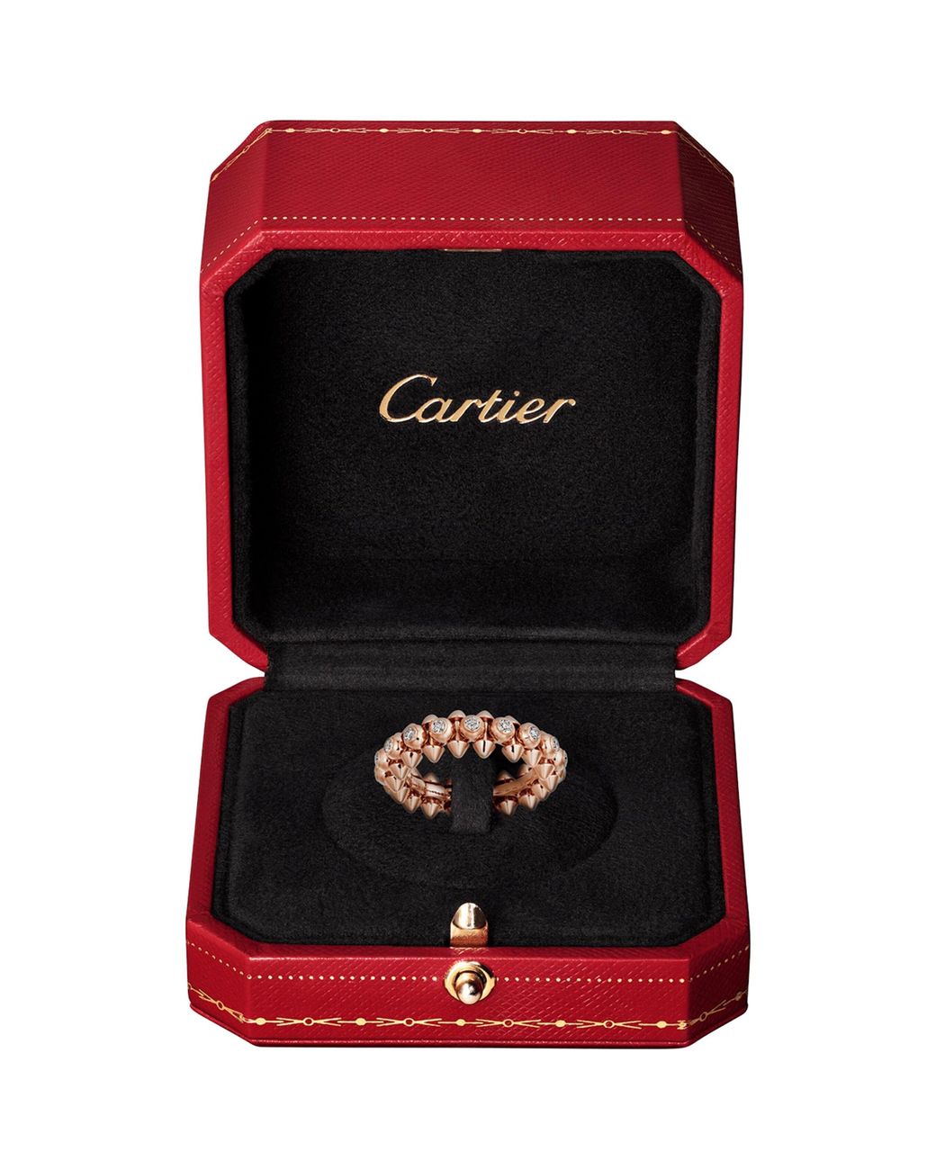 Cartier Pink And Diamond Clash De Ring