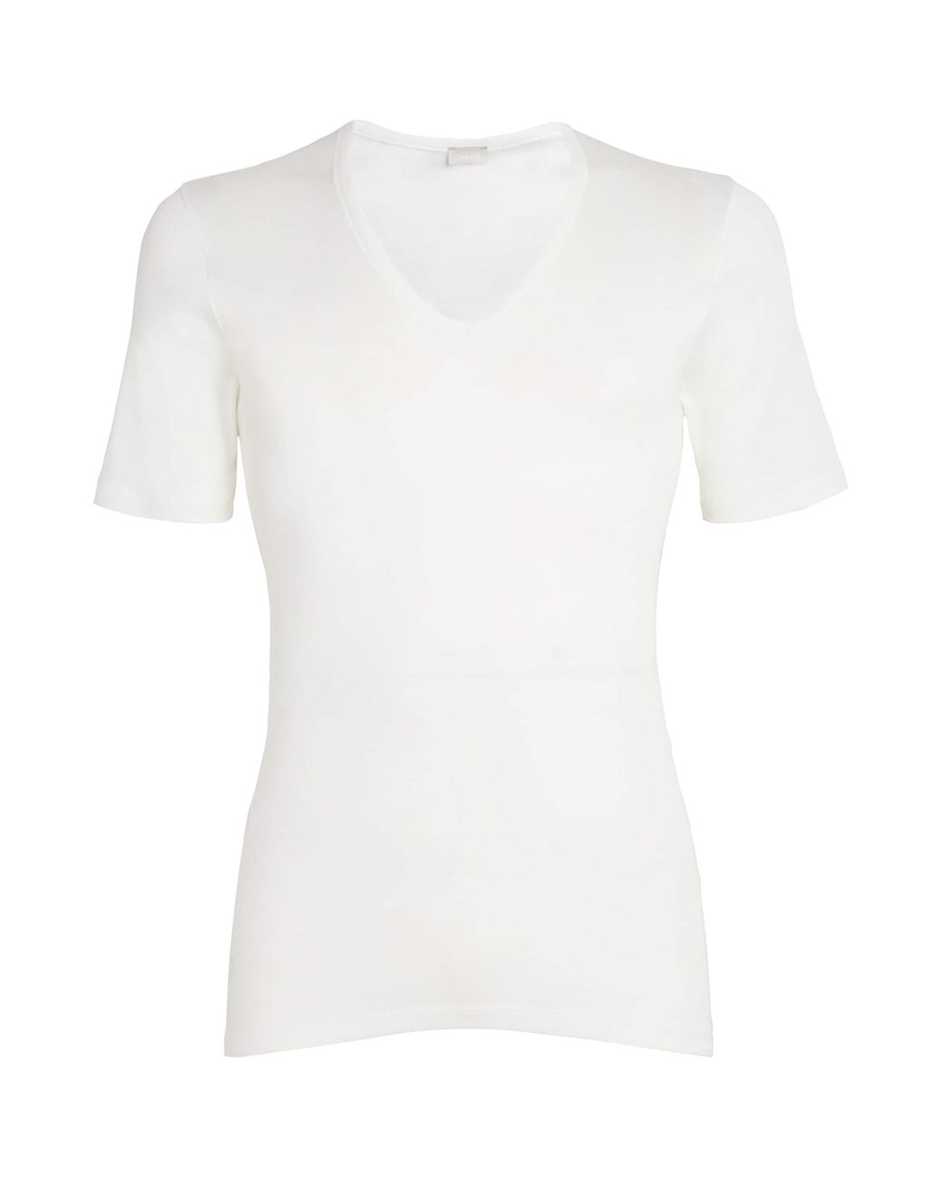 Hanro White Cotton Pure V-Neck T-Shirt for men