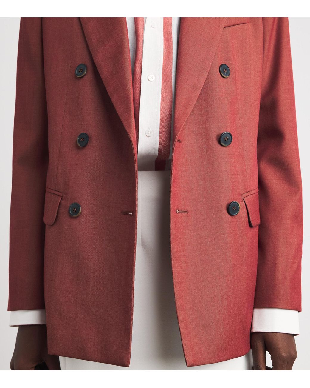 Max Mara Red Virgin Wool Blazer