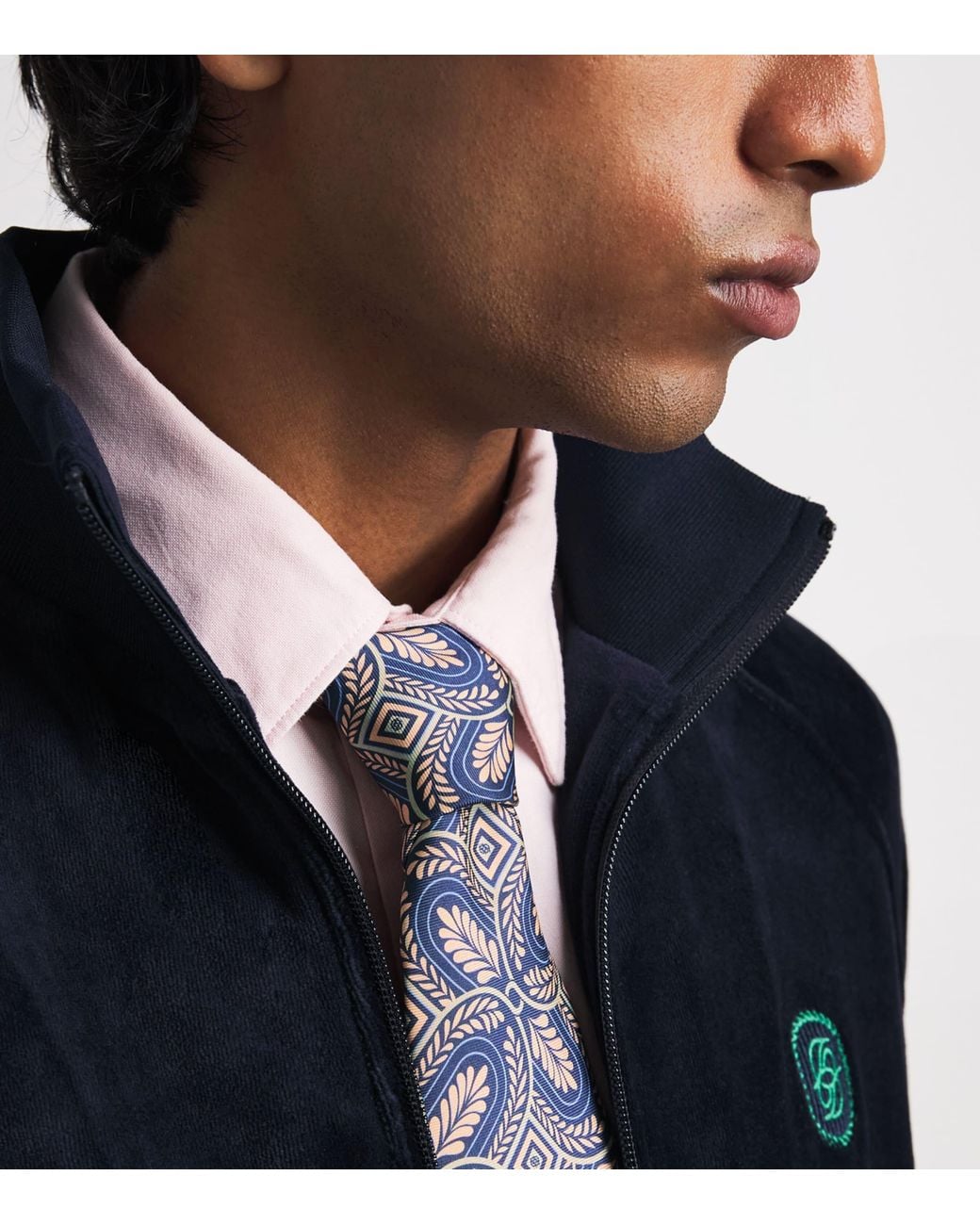 Drole de Monsieur Purple Silk Printed Caesar Tie for men
