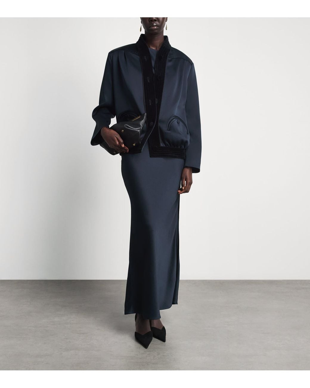 Blazé Milano Blue Satin Novalis Coiba Jacket