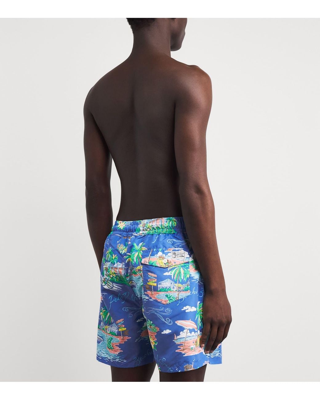 Polo Ralph Lauren Blue Printed Traveller Swim Shorts for men