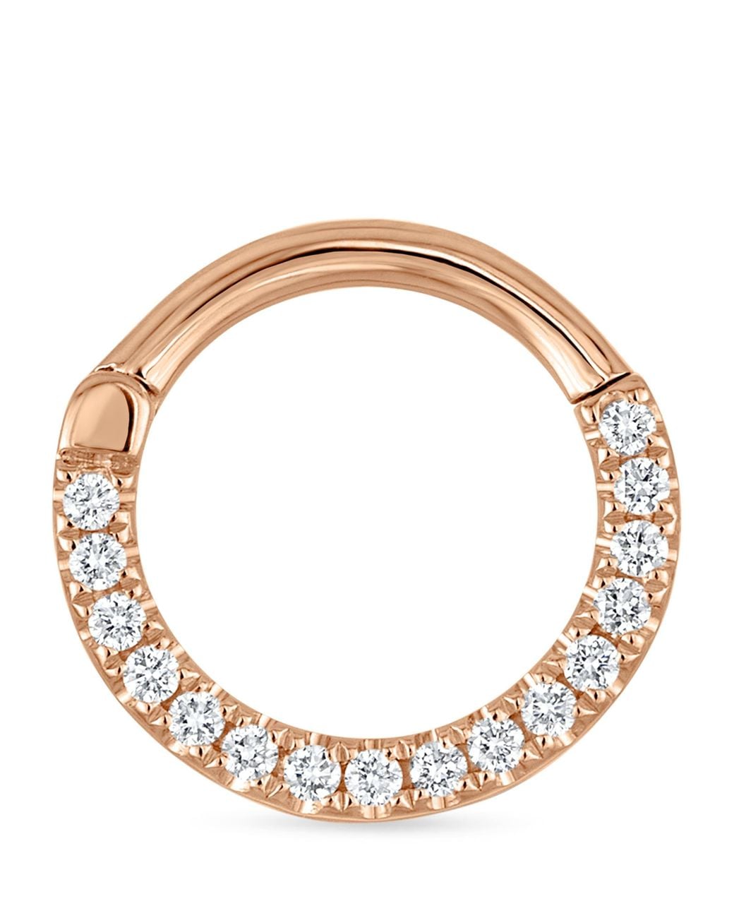 Maria Tash Metallic Diamond Horizontal Eternity Single Hoop Earring
