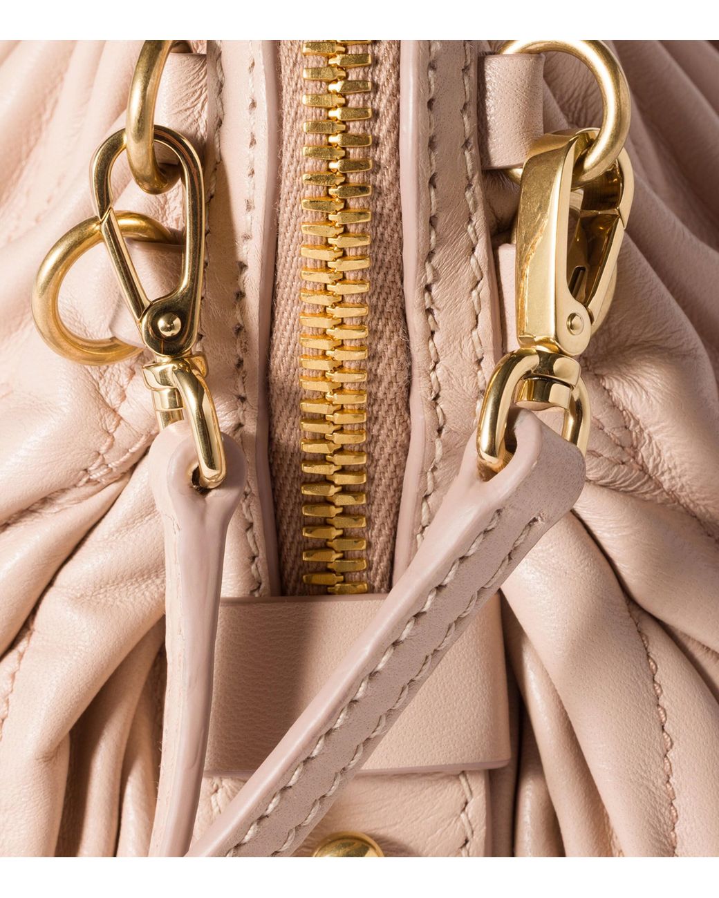 Miu Miu Pink Matelassé Leather Clutch Bag