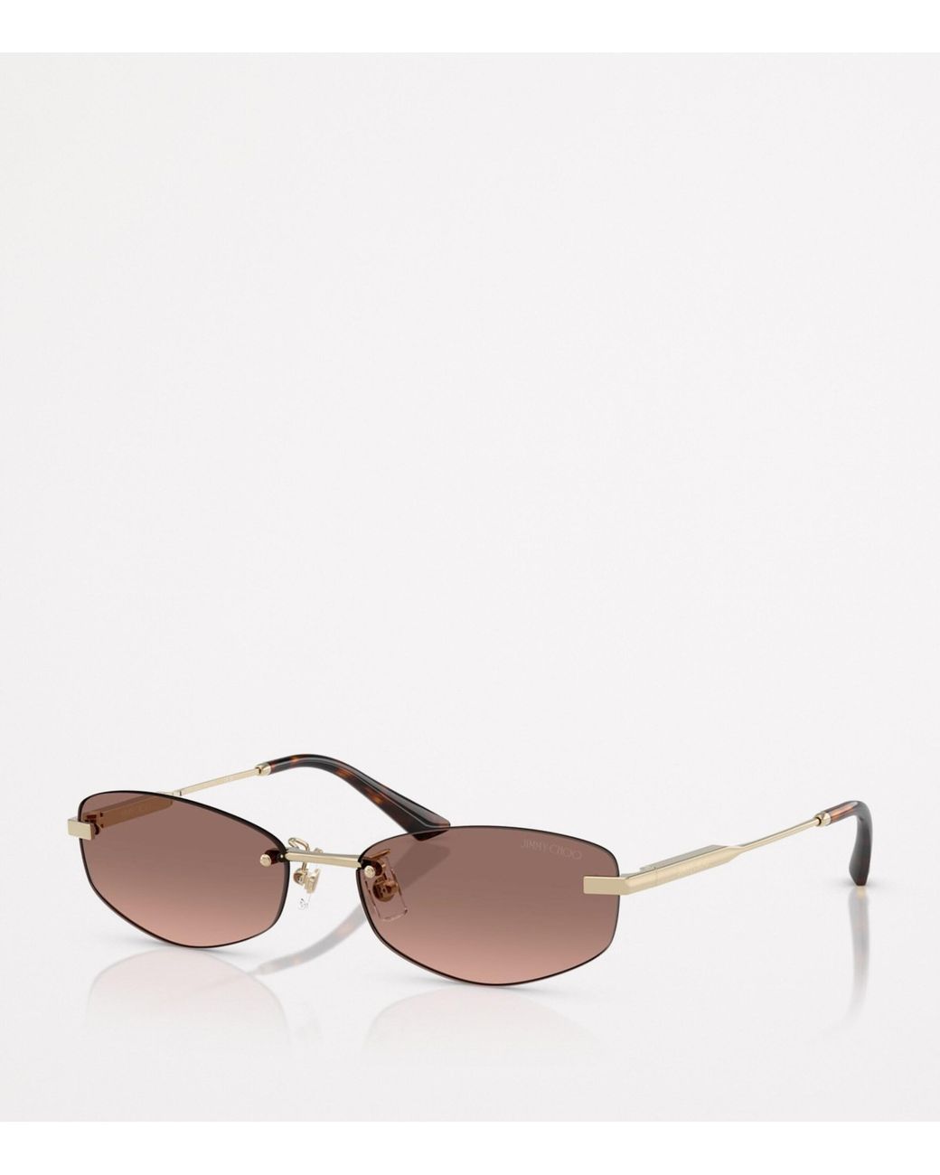 Jimmy Choo Pink Wire Oval Sunglasses