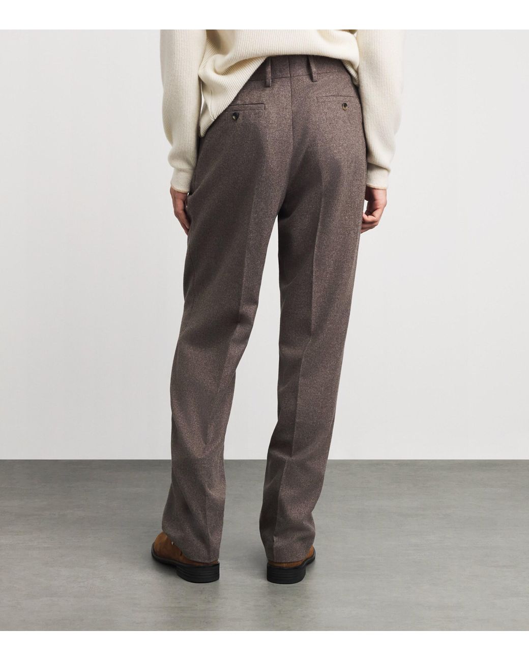 Gabriela Hearst Brown Wool-Cashmere Arthur Trousers for men