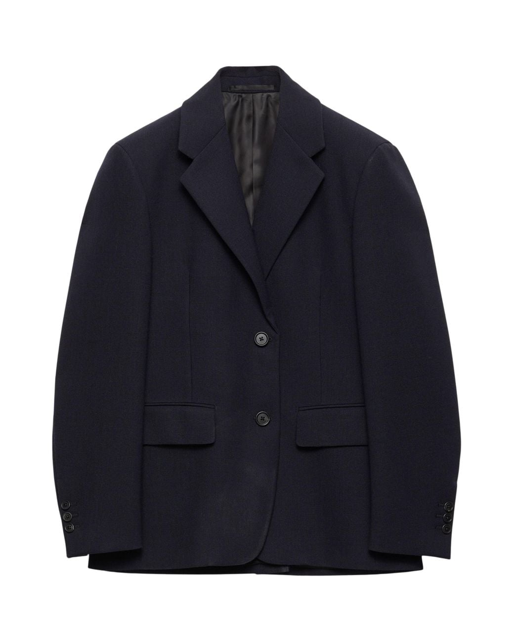 Prada Blue Wool Single-Breasted Blazer