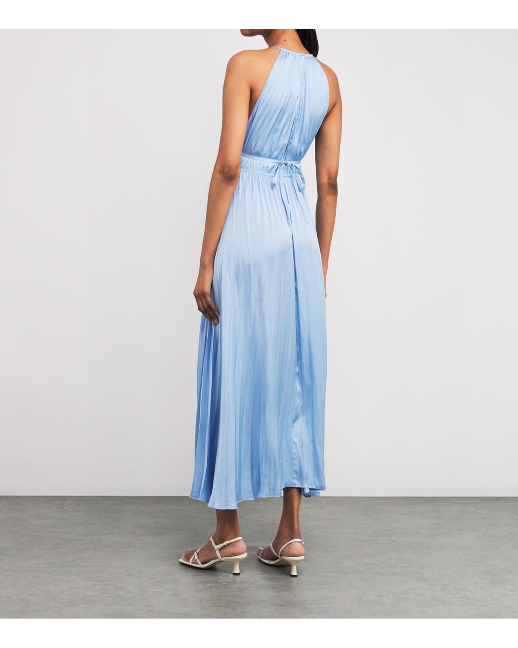 mairee dusty pink satin pleated midi dress White Lace Corset Top