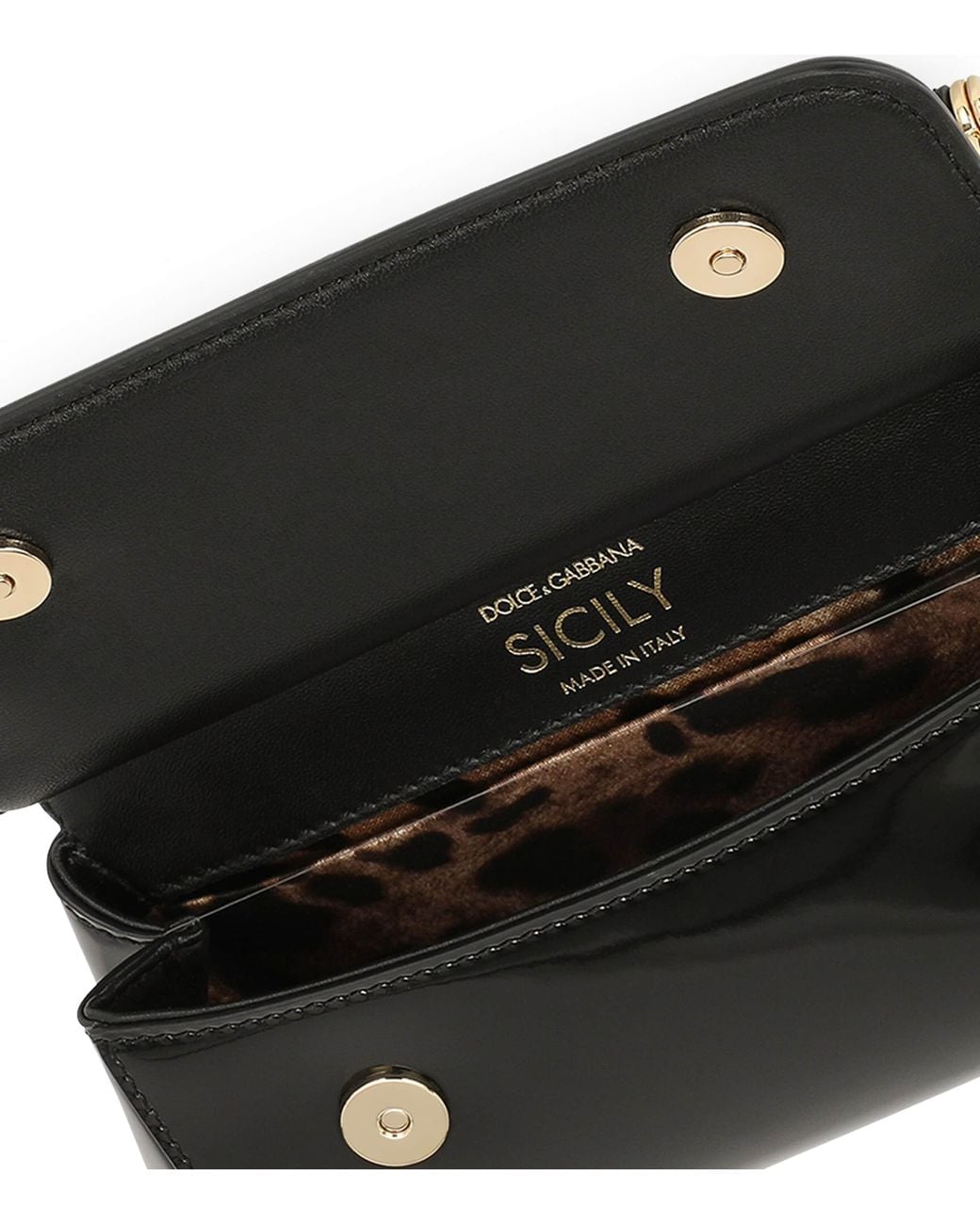 Dolce & Gabbana Black Small Sicily Top-Handle Bag