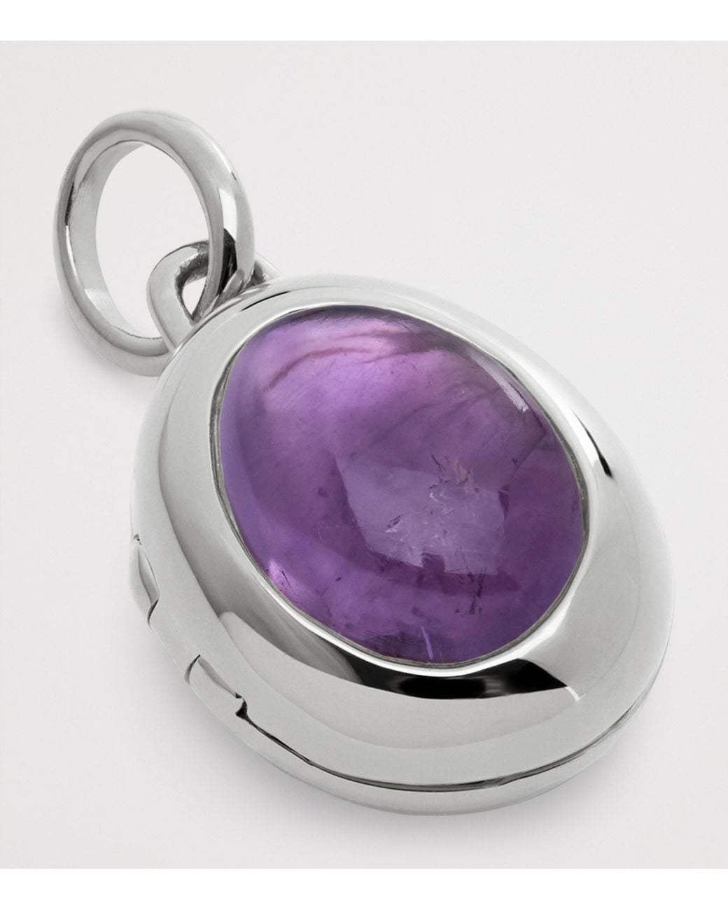 Monica Vinader Purple Sterling And Amethyst February Birthstone Locket