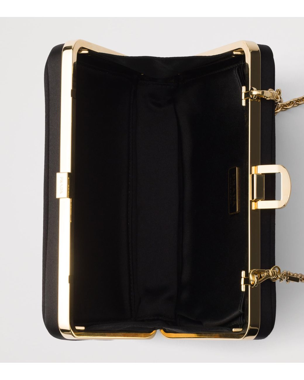 Prada Black Mini Satin Clutch