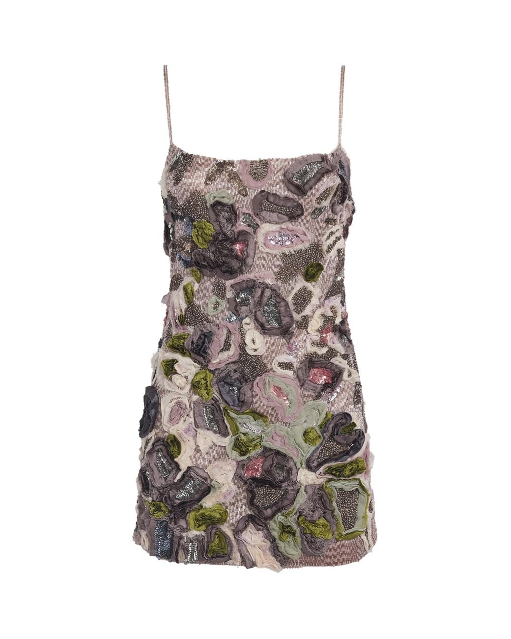 Cult Gaia Multicolor Embellished Bebe Mini Dress