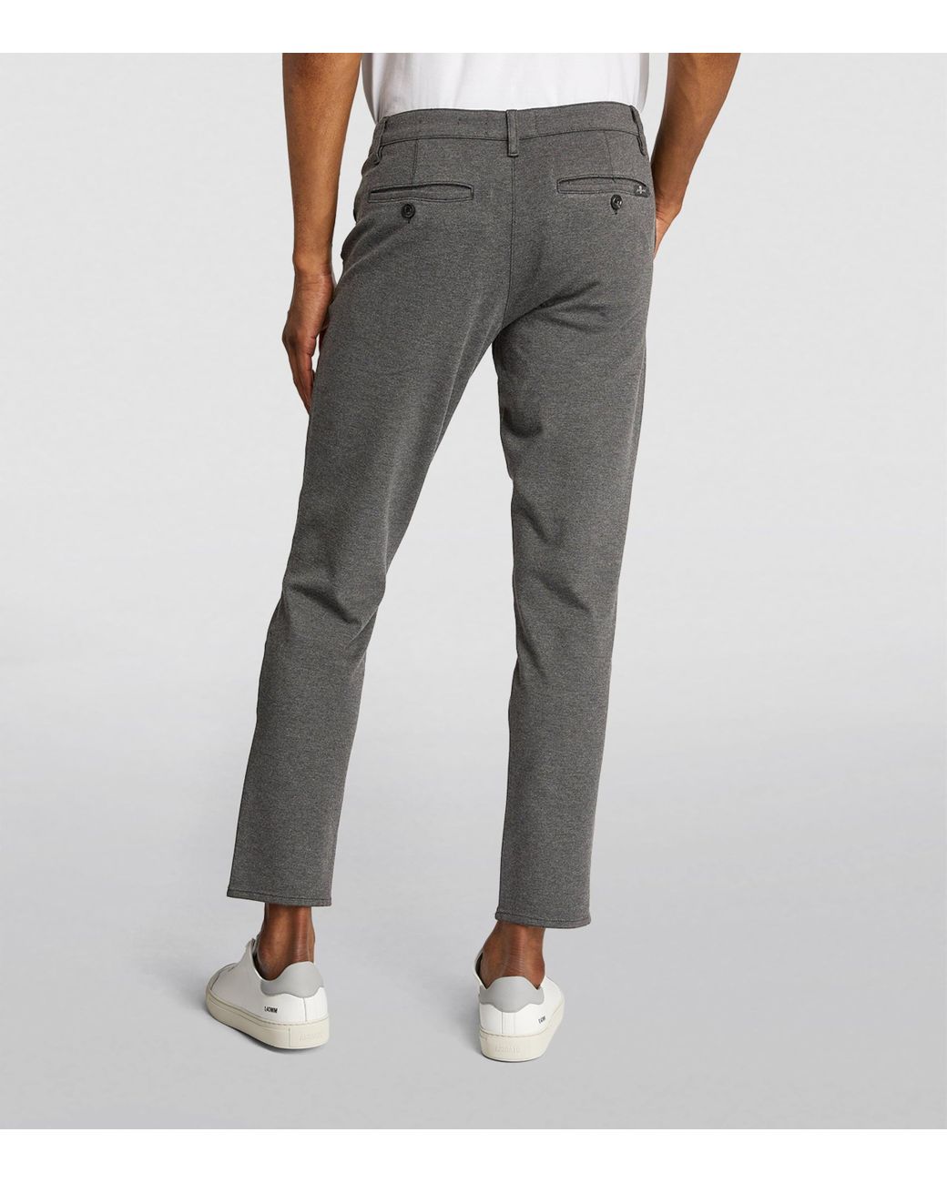 7 For All Mankind Gray Double-Knit Travel Chinos for men