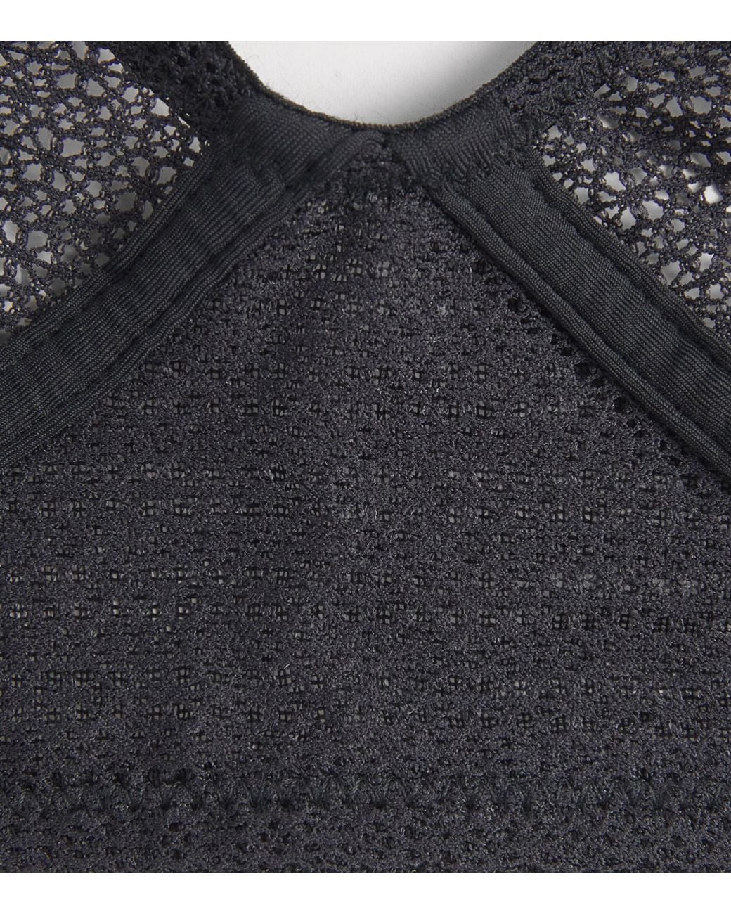 Wolford Gray Geo Lace Triangle Bralette