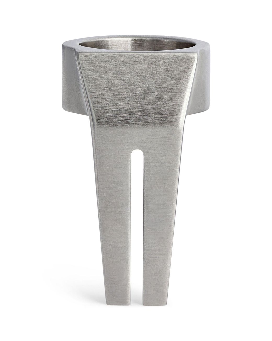Rick Owens Palladium-plated Open Trunk Ring in Gray for Men Rick Owens Palladium-plated Open Trunk Ring in Gray for Men