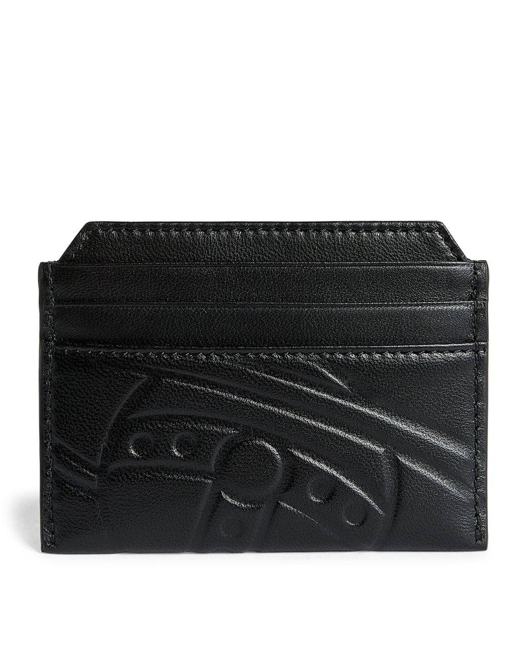 Vivienne Westwood Black Leather Orb Card Holder for men