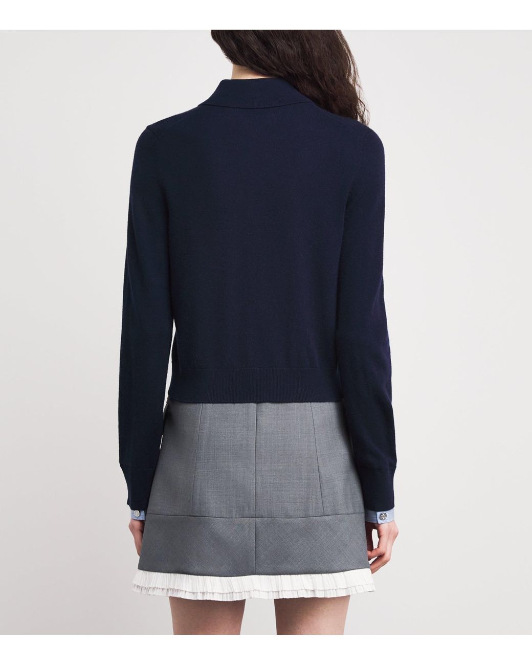 Maje Blue Wool-Cashmere Cardigan