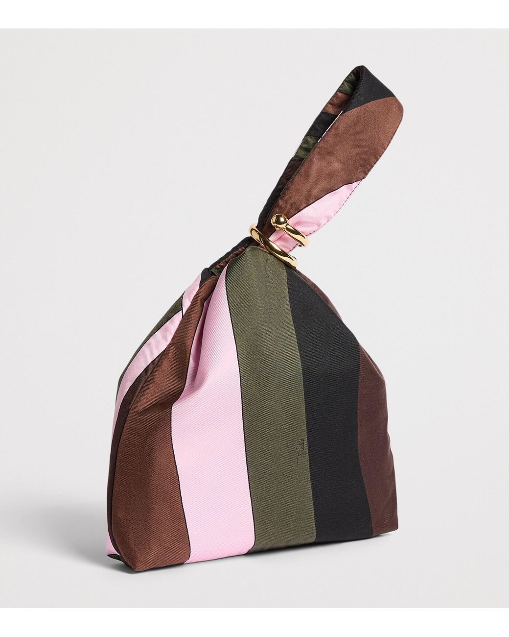 Emilio Pucci Black Silk Iride Top-Handle Bag