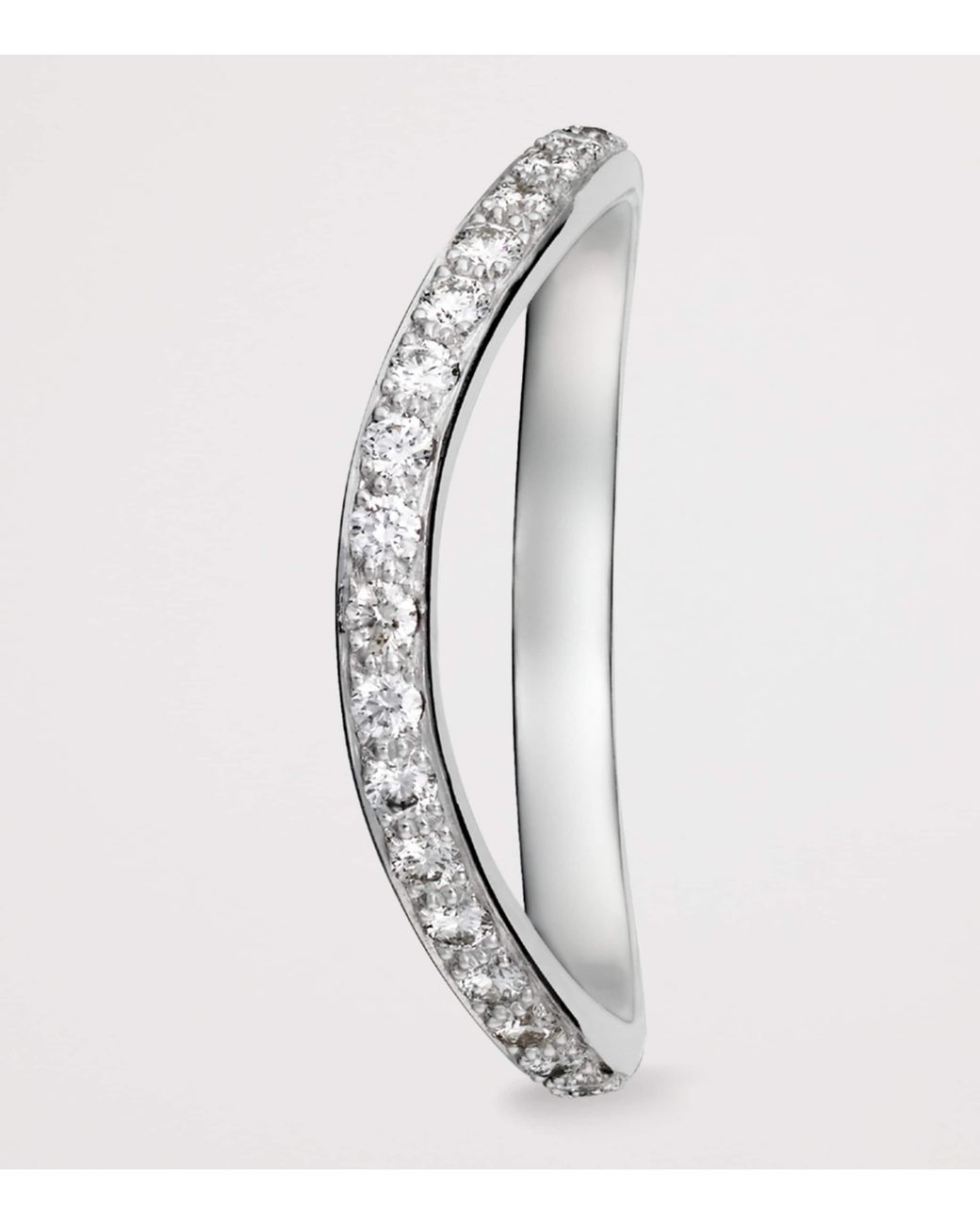 Cartier Metallic Platinum And Diamond Trinity Ruban Wedding Band